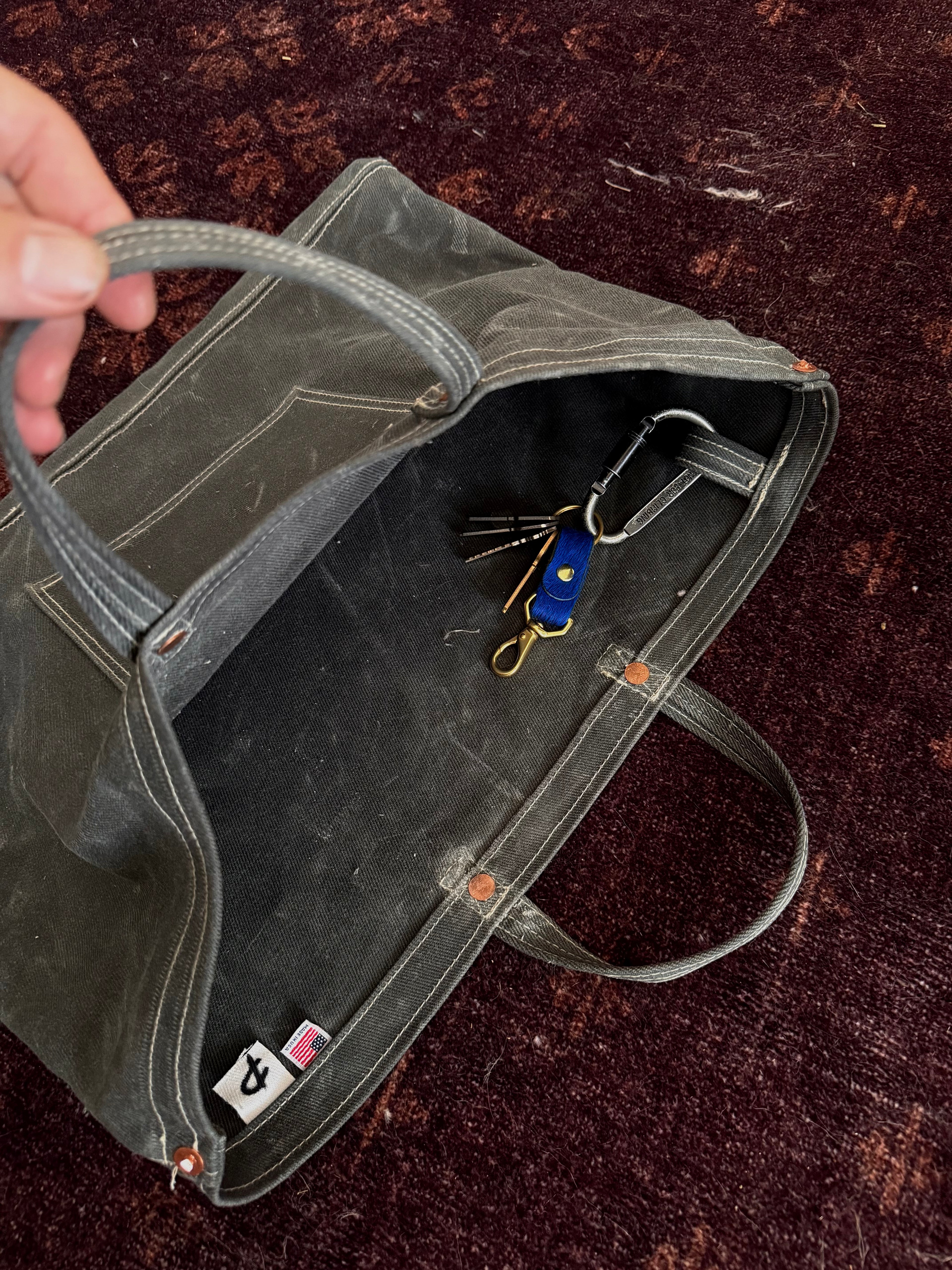 Waxed Canvas Tote Bag s1